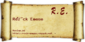Röck Emese névjegykártya